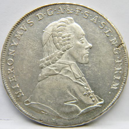 SALZBURG, Austrian states large 1776M Hieronymous TALER silver Thaler; rare AU - Image 4