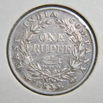 British East India Company 1835 silver Rupee