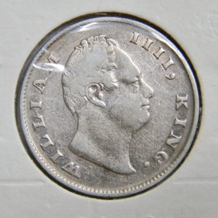 British East India Company 1835 silver Rupee