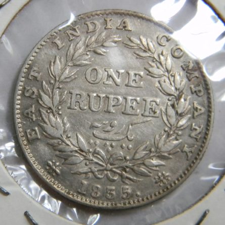East India Company 1835 silver Rupee-scarce thin lettering