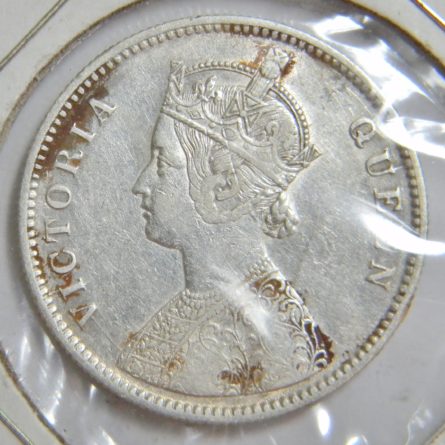 British INDIA Victoria 1862 silver Rupee