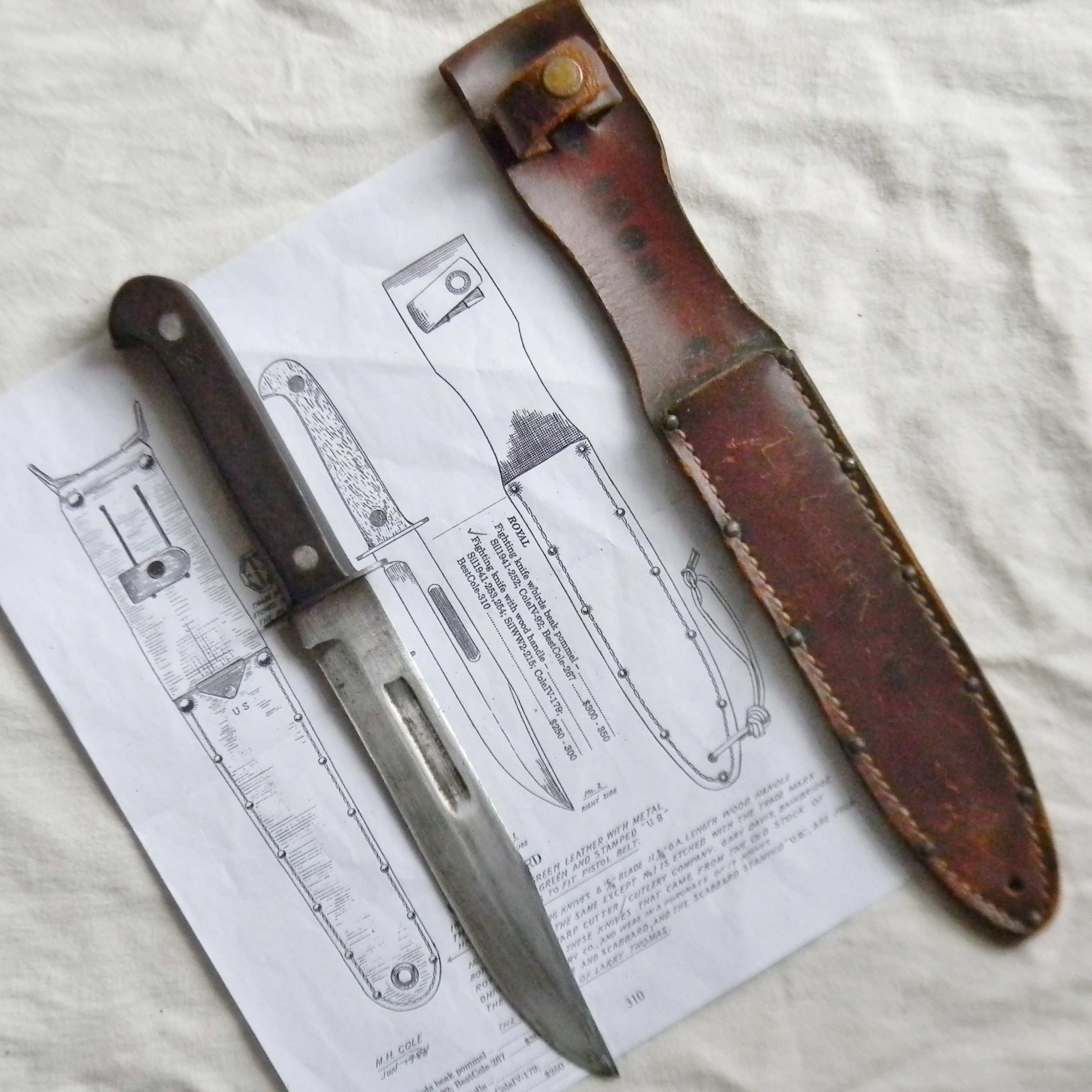 Rare WW2 Royal Brand Cutlery American fighting knife