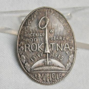 Poland WW1 1915 Rokitna Charge badge 1916 Odznaka PRAWYM RYCERZOM