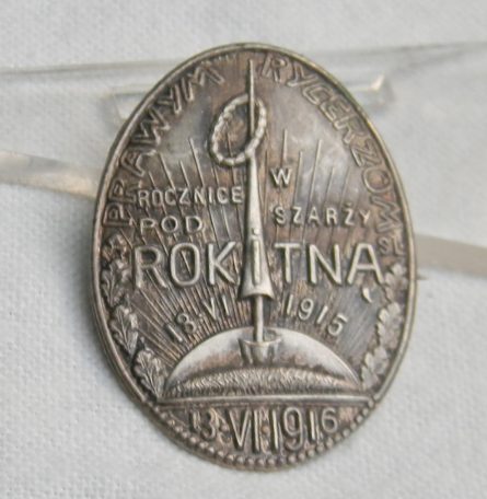 Poland WW1 1915 Rokitna Charge badge 1916 Odznaka PRAWYM RYCERZOM