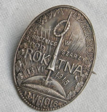 Poland WW1 1915 Rokitna Charge badge 1916 Odznaka PRAWYM RYCERZOM
