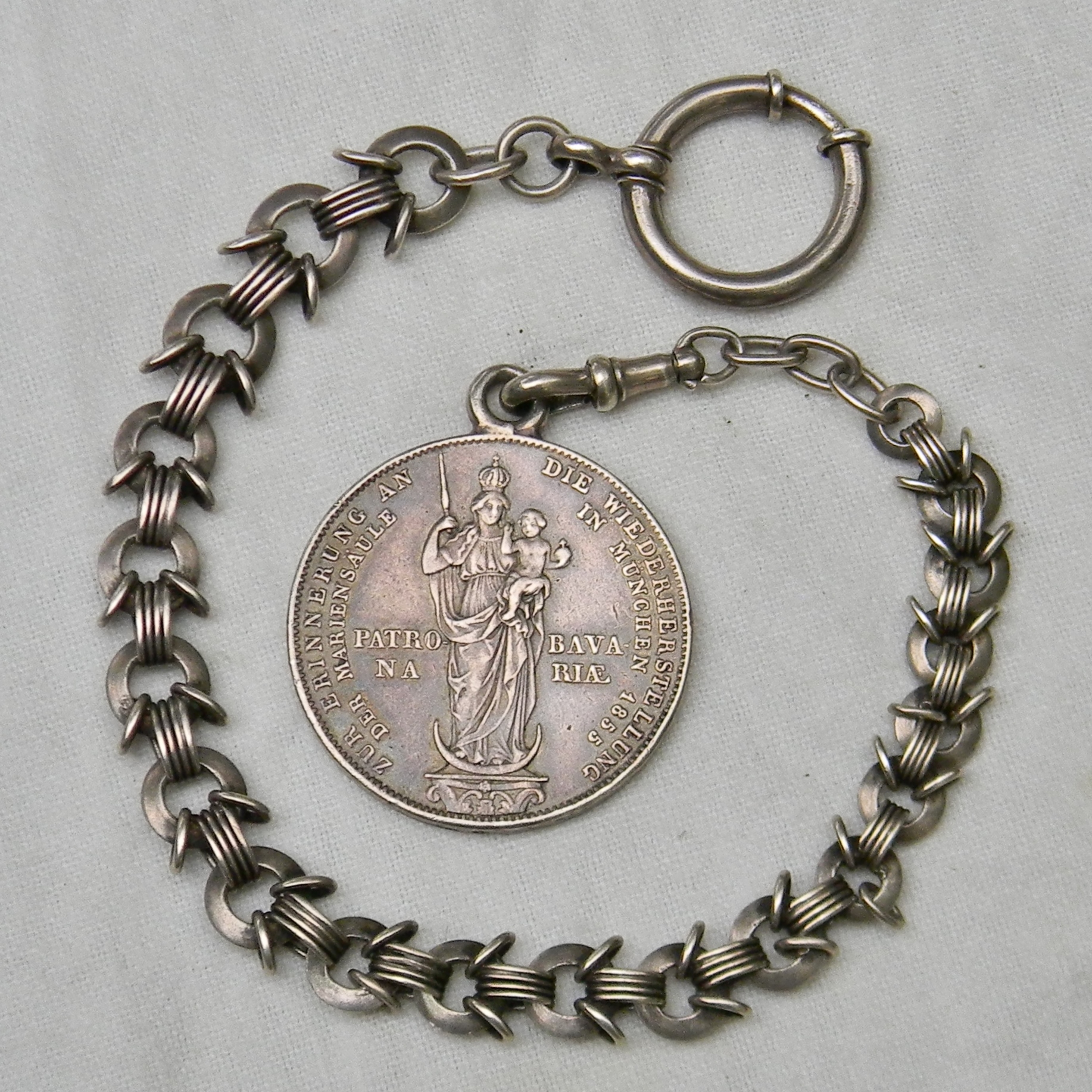 antique silver pocket watch chain