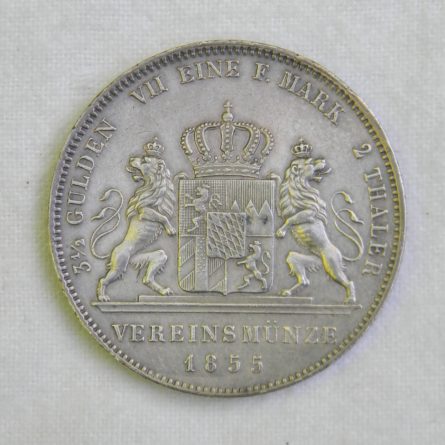German States Bavaria 1855 silver 3.5 Gulden 2 Thaler