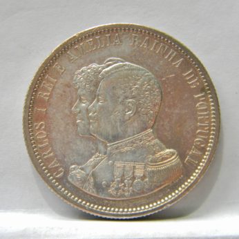 PORTUGAL 1898 silver 1000 Reis
