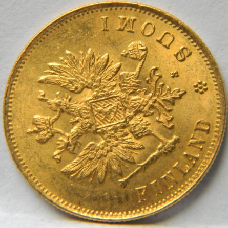 FINLAND under Russia 1881-S gold 10 MARKKAA, scarce Uncirculated; only 100K minted - Image 5