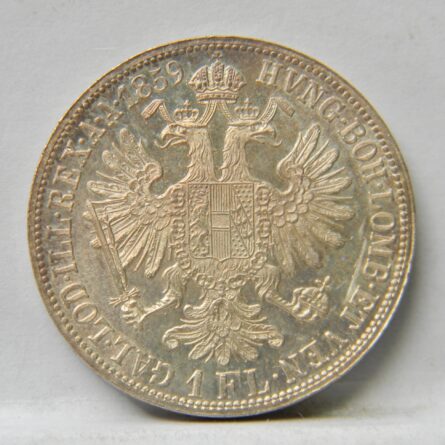 Austria 1859A silver Florin Proof