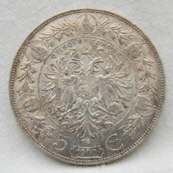 Austria 1900 silver 5 Corona XF