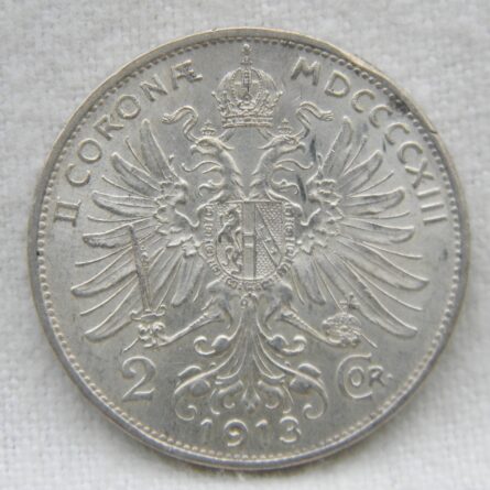 Austria 1913 silver 2 Corona