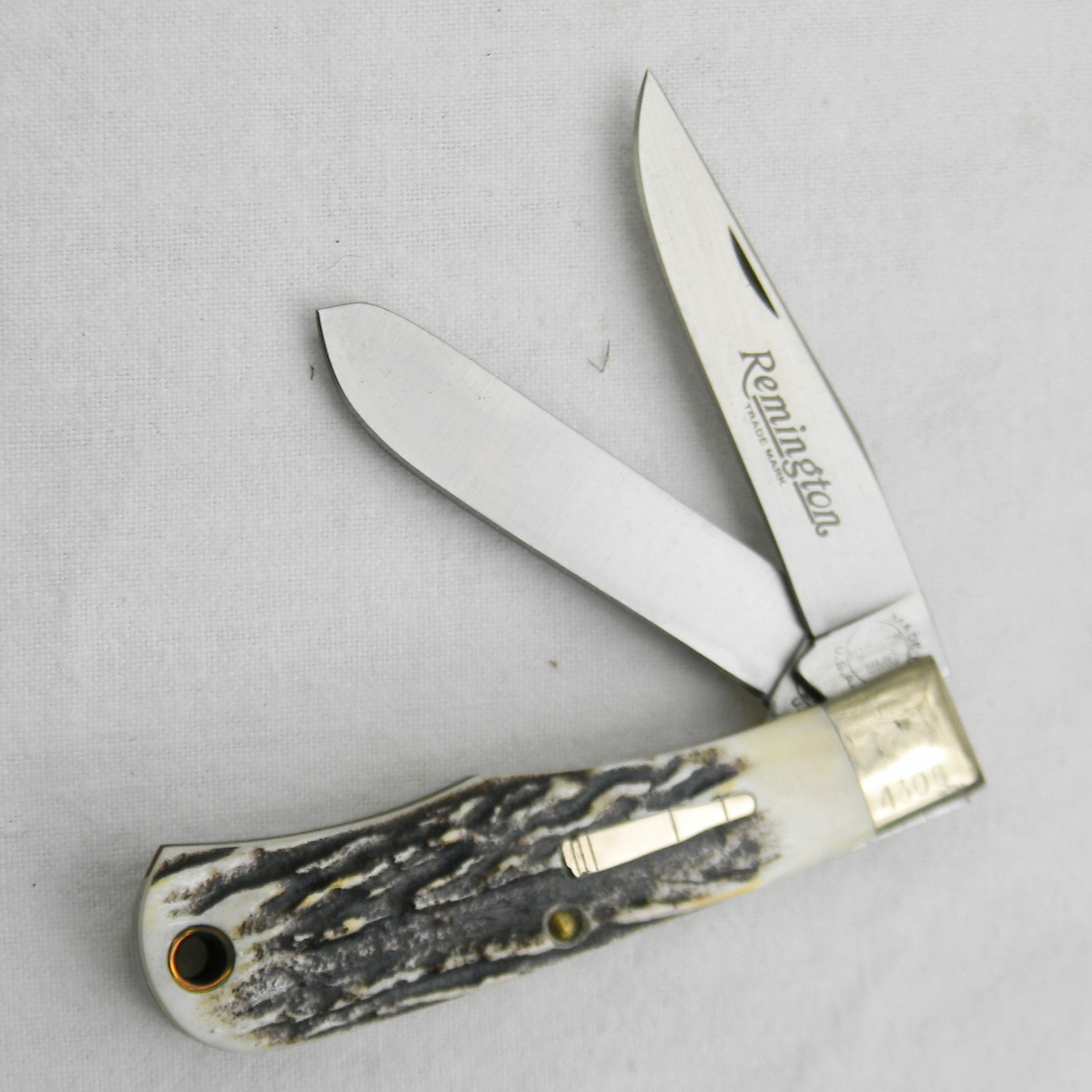REMINGTON Baby Bullet Knife R1176 model Trapper, stag; NIB ...