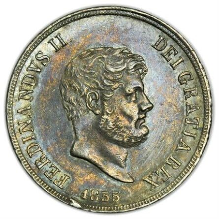 Italian States Naples 1855 silver 120 Grana