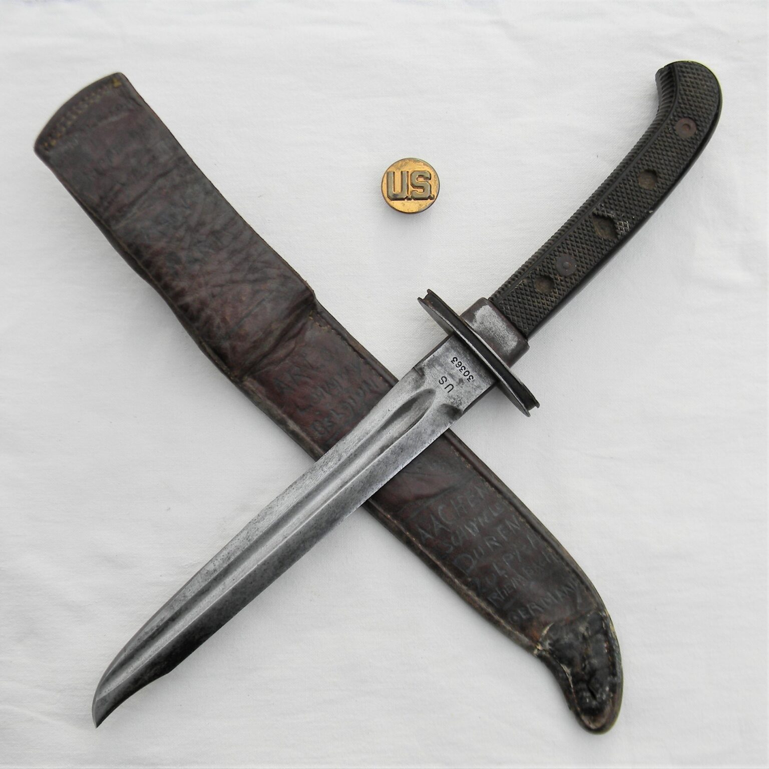 WW2 era Patton Sword fighting knife San Antonio Iron Works fighter