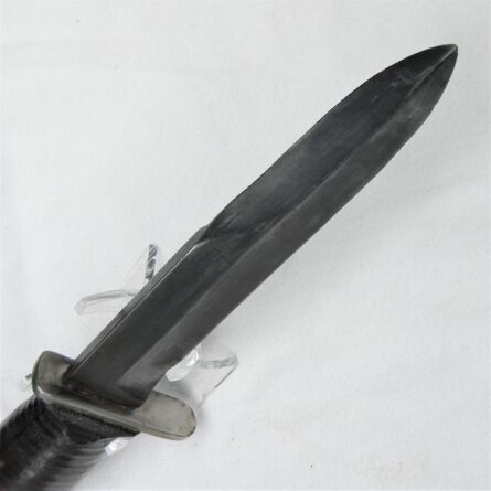 WW2 era US Fighting Knife made from M3-M4 overruns, original M8 composition scabbard