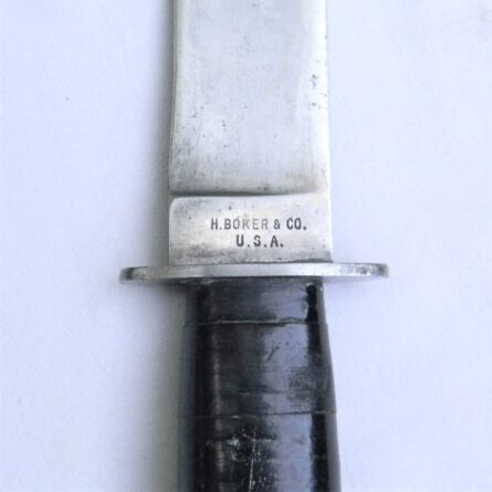 WW2 era American H. Boker USA MARK 1 Utility Knife, original scabbard; rare maker - Image 7