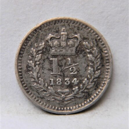 British CEYLON JAMAICA 1834 silver 1.5 Pence