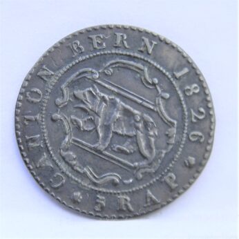 Swiss Cantons BERN 1826 silver 5 Rappen