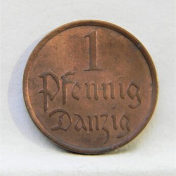 Poland Danzig 1937 bronze Pfennig