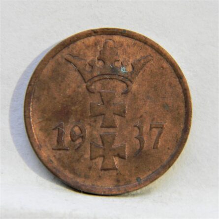 Poland Danzig 1937 bronze Pfennig