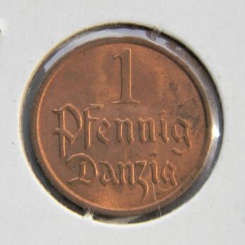 Poland Danzig 1937 bronze Pfennig