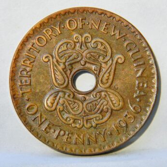 British New Guinea 1936 bronze Penny