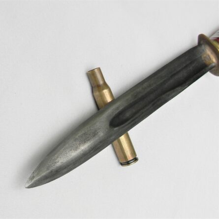 American WW2 highly decorated "theater" fighting knife marked with major Pacific Campaign locations; M1905 bayonet blade, one of a kind fighter - Image 15