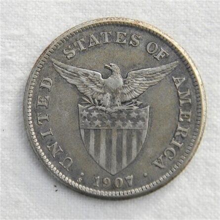 American Philippines 1907S silver Peso