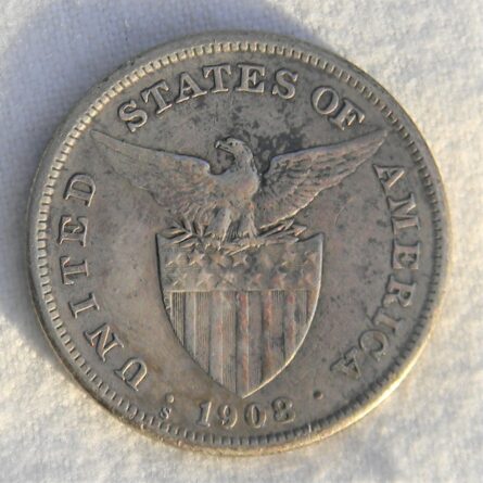 American Philippines 1908S silver Peso