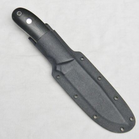 Bob Dozier, USA excellent Professional Guides Knife hunter-skinner, D2 steel, black micarta handle, Kydex sheath - Image 2