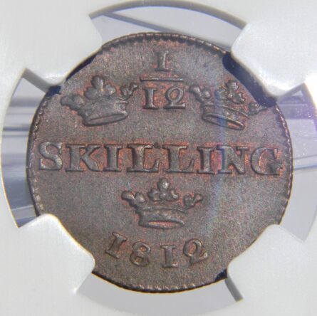 Sweden 1812 copper 1/12 Skilling