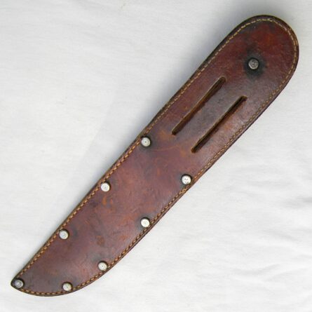 WW2 era KA-BAR "Polished Commando" American fighting knife – scarce type, original leather scabbard - Image 3