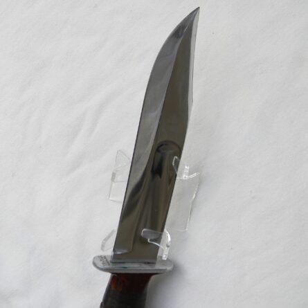 WW2 era KA-BAR "Polished Commando" American fighting knife – scarce type, original leather scabbard - Image 9