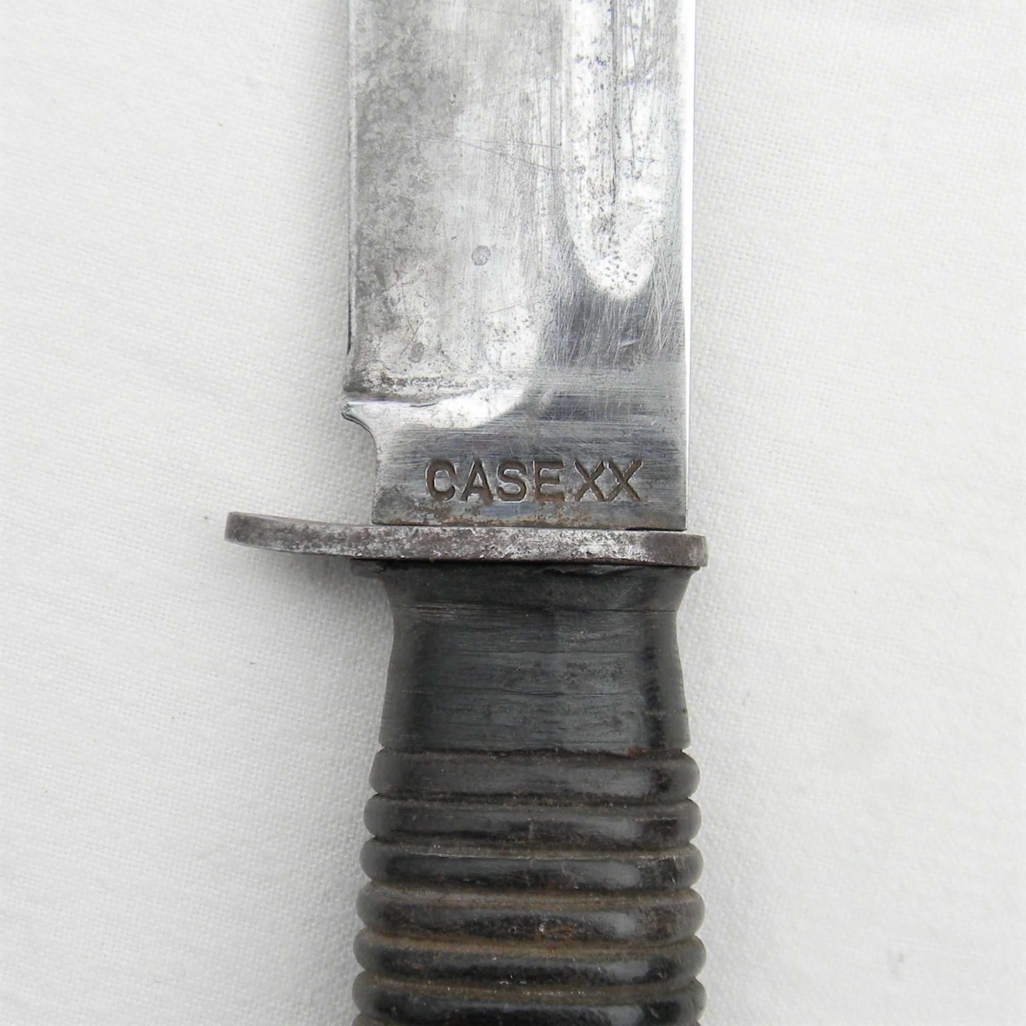 WW2 CASE 3376Q Quartermaster Knife, original leather scabbard