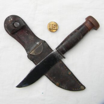 WW2 USN MK1 Fighting Knife wood pommel