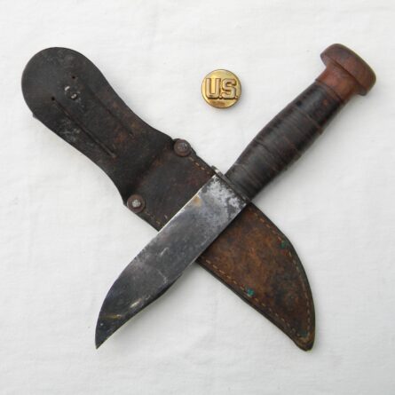 WW2 USN MK1 Fighting Knife wood pommel