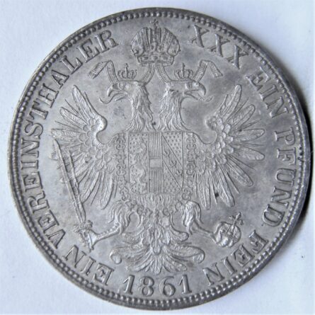 Austria 1861A silver Thaler