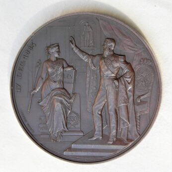 Belgium Leopold II accession 1865 bronze medal