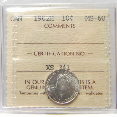 Canada 1902H silver 10 Cents