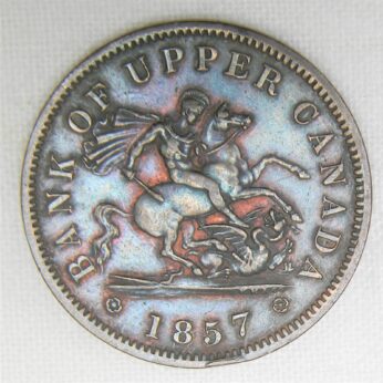 Bank of Upper Canada 1857 One Penny Bank Token