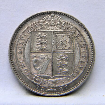 United Kingdom 1887 silver Shilling