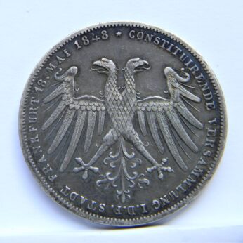 German States Frankfurt 1848 silver 2 Gulden