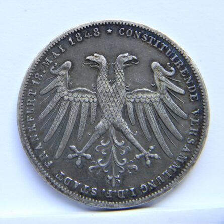 German States Frankfurt 1848 silver 2 Gulden
