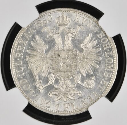 Austria 1860A silver Florin