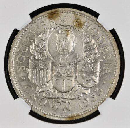 South Rhodesia 1953 silver Crown