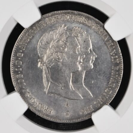 Austria 1854A silver Gulden