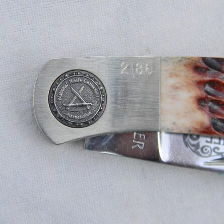 GERBER vintage National Knife Collectors Association 1986 club knife; long-discontinued, only 6200 made; UNUSED - Image 7