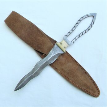 Custom-made Damascus Kris blade dagger