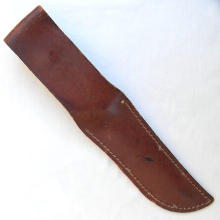 American WW2 era Cattaraugus 225Q Quartermaster Knife, original leather scabbard; rare UNUSED - Image 4